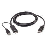 2L-7D02HDP HDMI DisplayPort True 4K KVM кабель-адаптер 1,8м