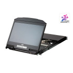 CL3884NW 4-портовий USB HDMI KVM перемикач з РК дисплеєм 18.5” дворейковий