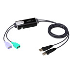 CS62KM 2-портовий USB кабельний KVM перемикач з функцією Boundless