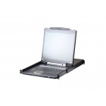 CL5708IM 8-портовий PS/2 USB VGA KVM перемикач з РК дисплеєм 17" однорейковий та доступом по IP 1-локальний/віддалений спільний доступи