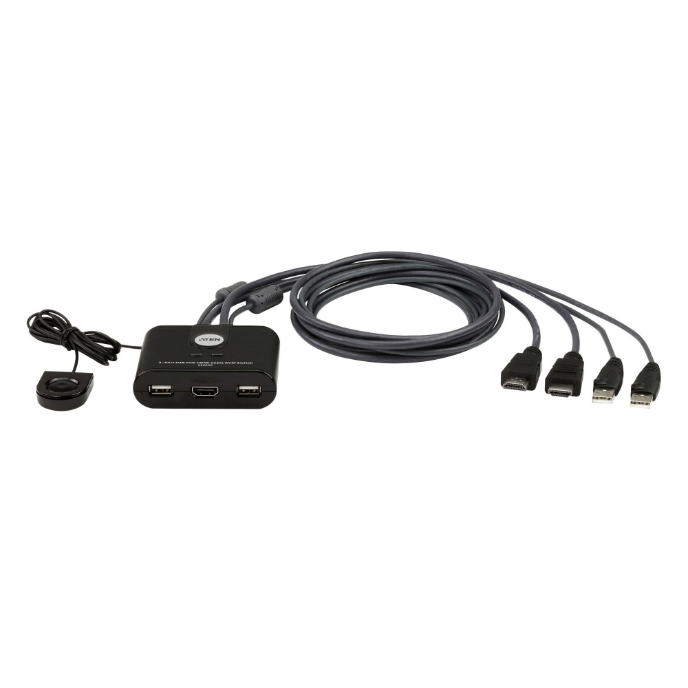 CS22HF 2-портовий USB FHD HDMI кабельний KVM перемикач CS22HF 2-портовий USB FHD HDMI кабельний KVM перемикач