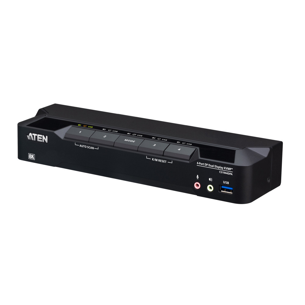 CS1944DPA 4-портовий USB 3.0 8K DisplayPort два дисплеї KVMP™ перемикач (кабелі в комплекті) CS1944DPA 4-портовий USB 3.0 8K DisplayPort два дисплеї KVMP™ перемикач (кабелі в комплекті)