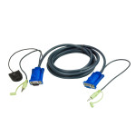 2L-5202B  VGA кабель для передачі відеосигналу та аудіо з кнопкою дистанційного перемикання портів 1,8 метра