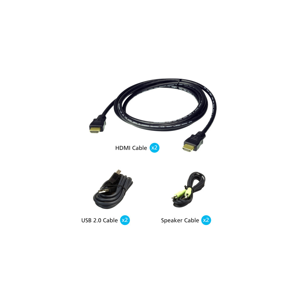 2L-7D02HX2 USB HDMI 4K професійний двопортовий комплект KVM кабелів 1,8 м 2L-7D02HX2 USB HDMI 4K професійний двопортовий комплект KVM кабелів 1,8 м