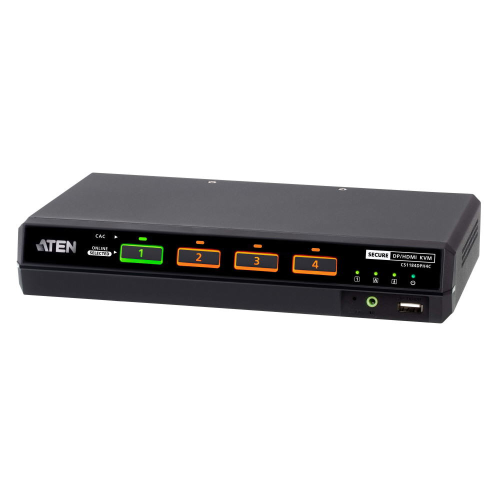 CS1184DPH4C 4-портовий USB 5K DisplayPort/HDM універсальний захищений KVM перемикач з функцією CAC (сумісність з PSD PP v4.0) CS1184DPH4C 4-портовий USB 5K DisplayPort/HDM універсальний захищений KVM перемикач з функцією CAC (сумісність з PSD PP v4.0)